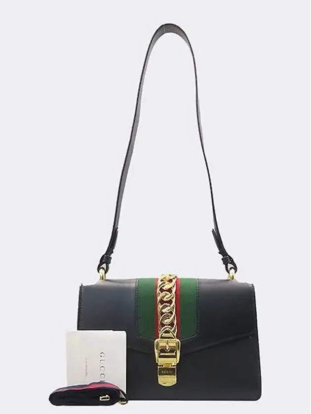 421882 Leather Sylvie Ribbon Tote Strap Shoulder Bag