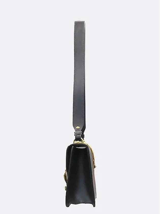 421882 Leather Sylvie Ribbon Tote Strap Shoulder Bag