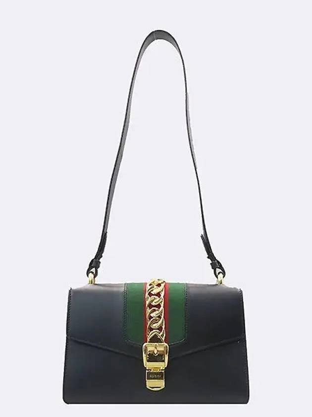 421882 Leather Sylvie Ribbon Tote Strap Shoulder Bag