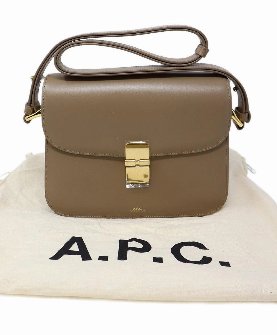 A.P.C. Taupe Leather Crossbody