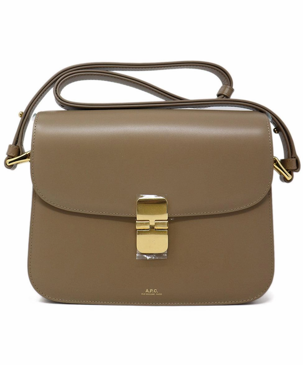 A.P.C. Taupe Leather Crossbody