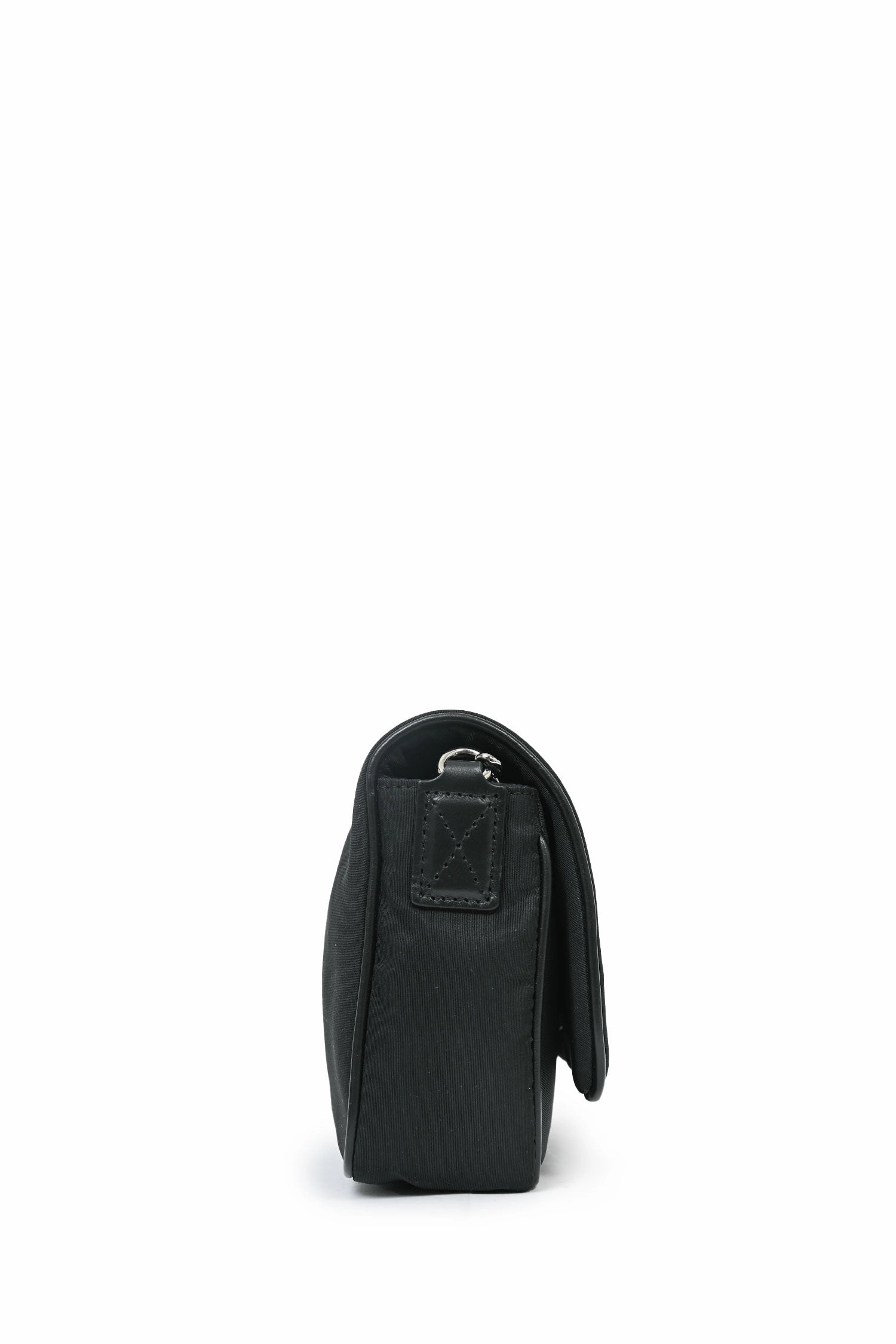 Alexander McQueen Black Nylon Logo Skull Shoulder Bag