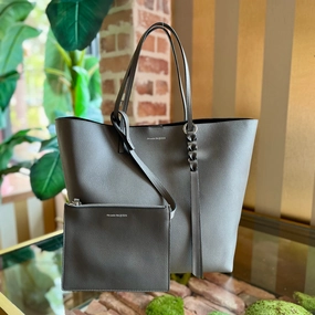 ALEXANDER MCQUEEN Gray Leather Tote TS4027