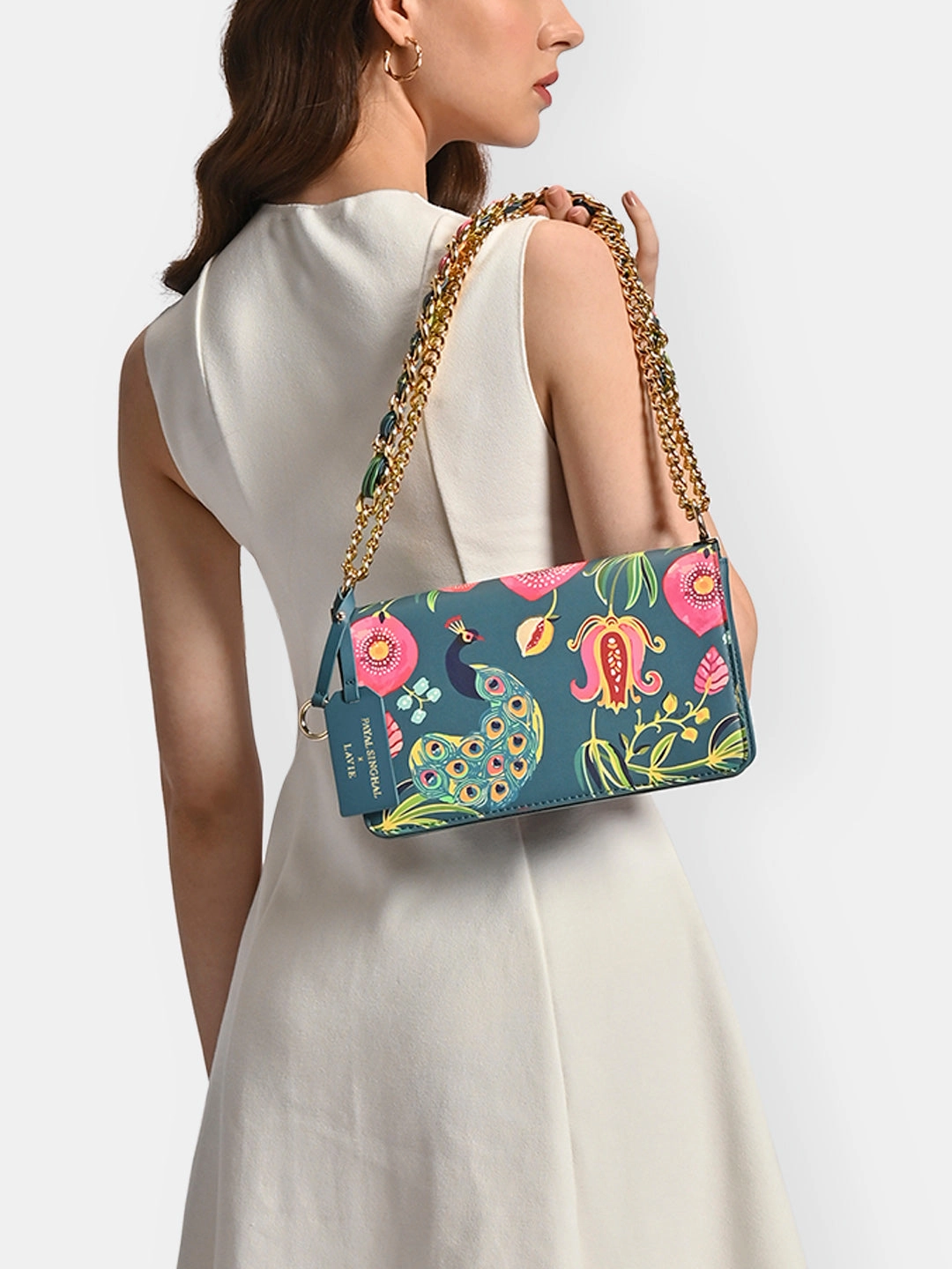 Anar Mor Print Medium Flap Sling Bag