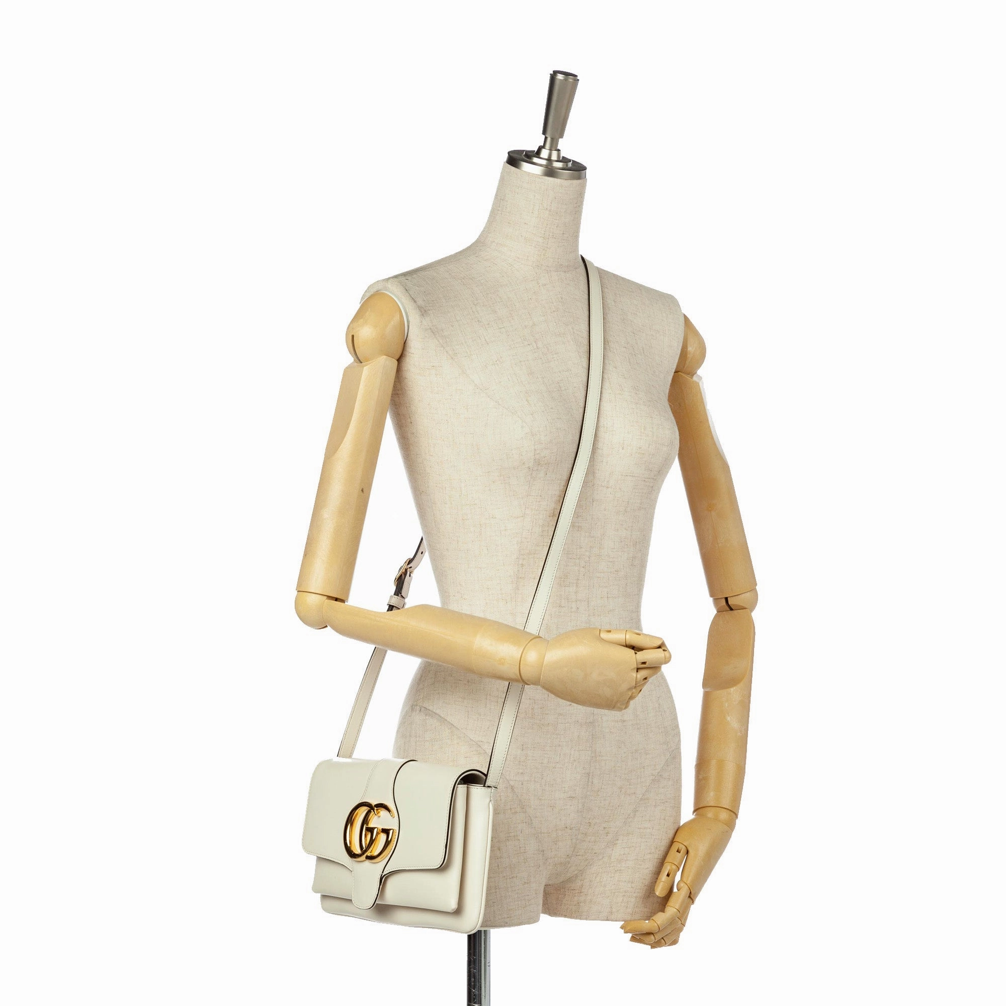 Arli Leather Crossbody Bag White