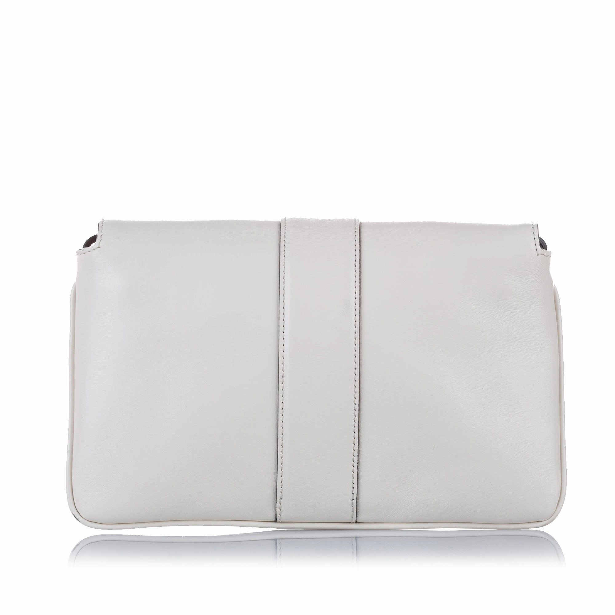 Arli Leather Crossbody Bag White