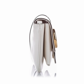 Arli Leather Crossbody Bag White