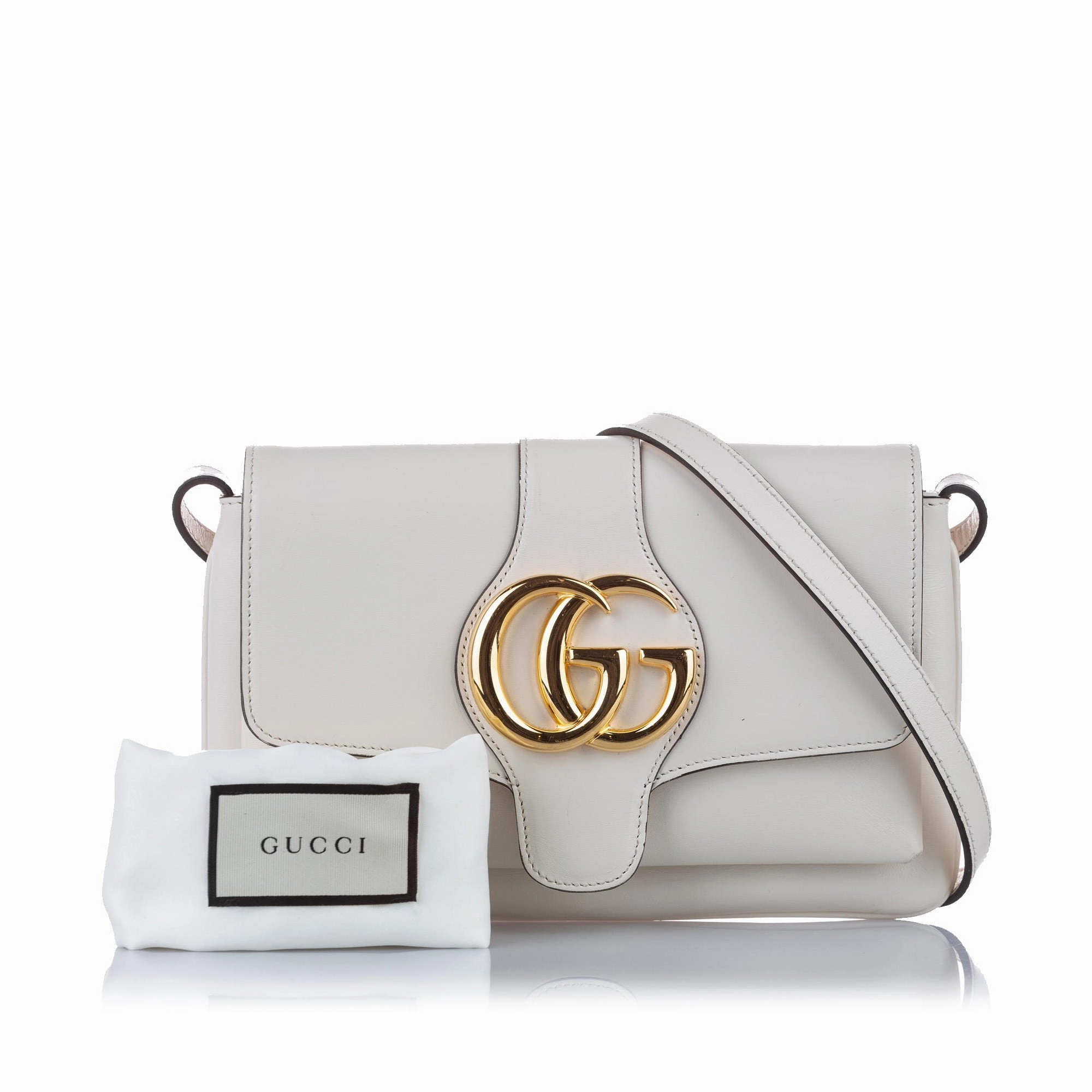 Arli Leather Crossbody Bag White
