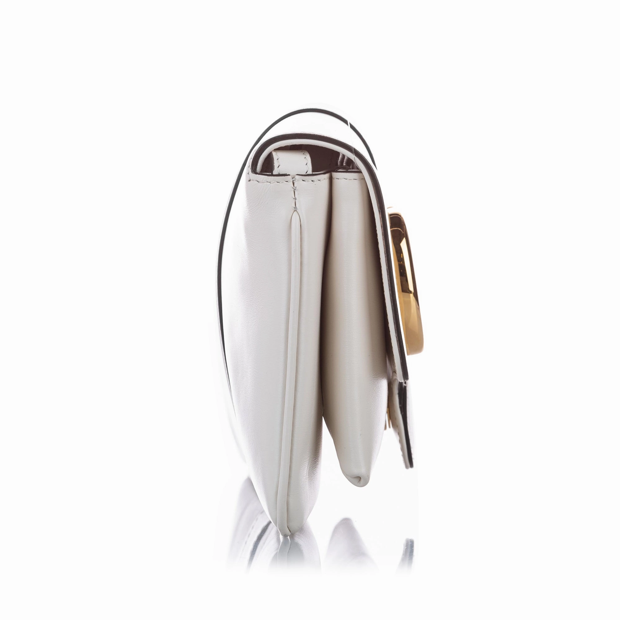 Arli Leather Crossbody Bag White