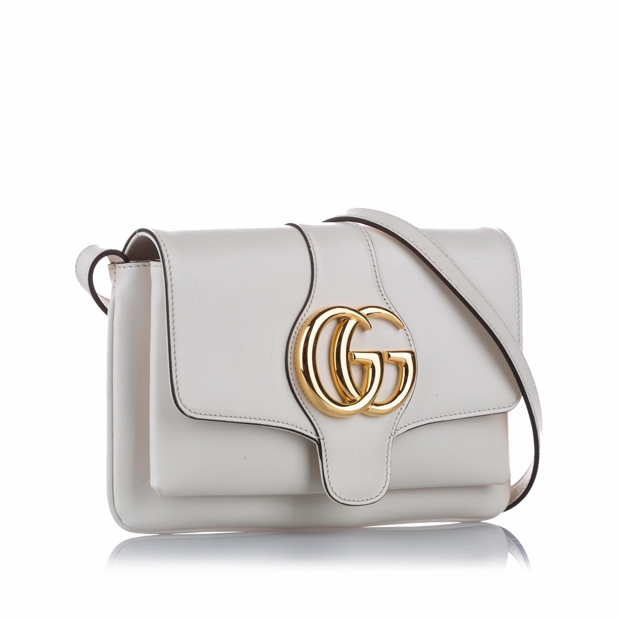 Arli Leather Crossbody Bag White