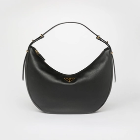 Arqu Large Shoulder Bag in Black