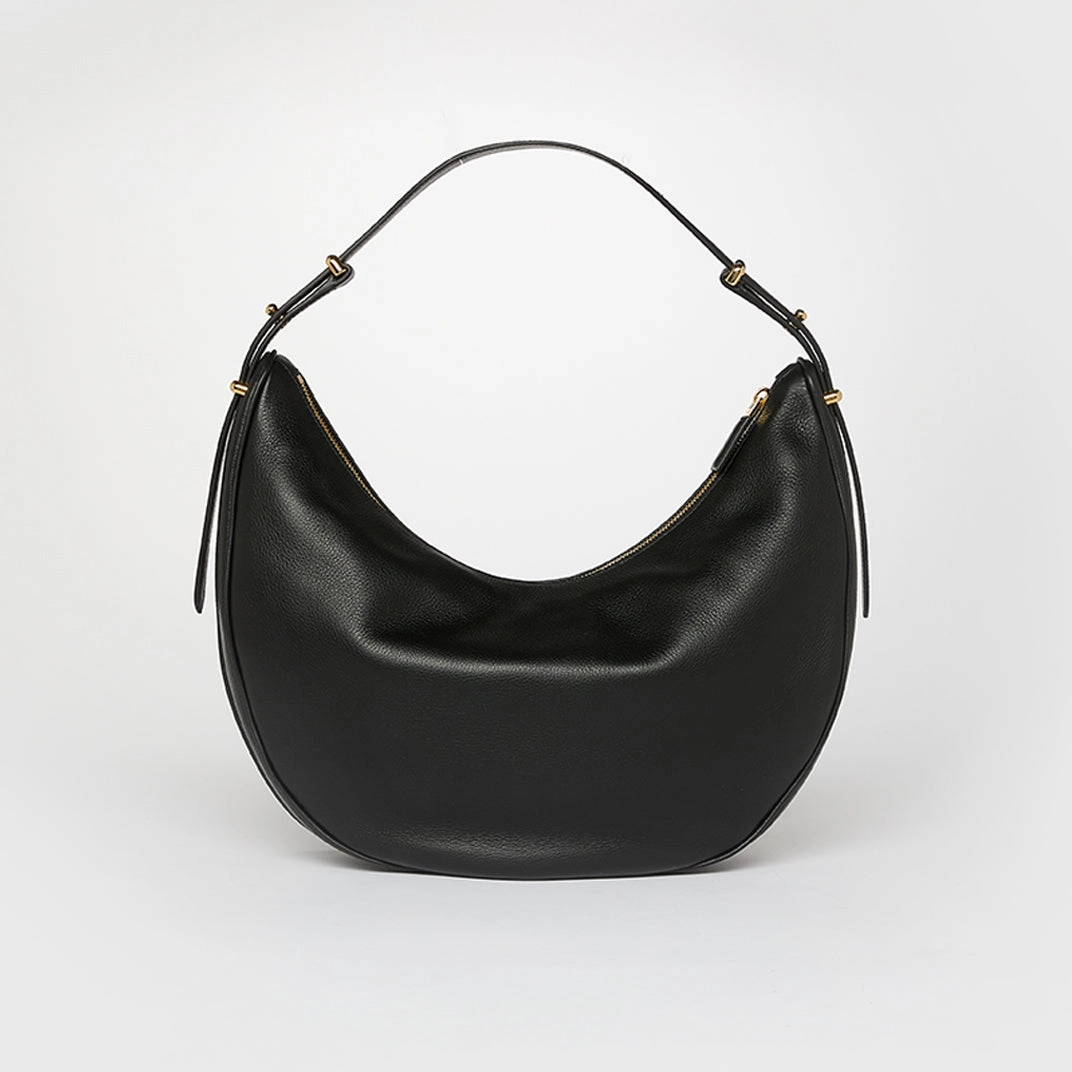 Arqu Large Shoulder Bag in Black