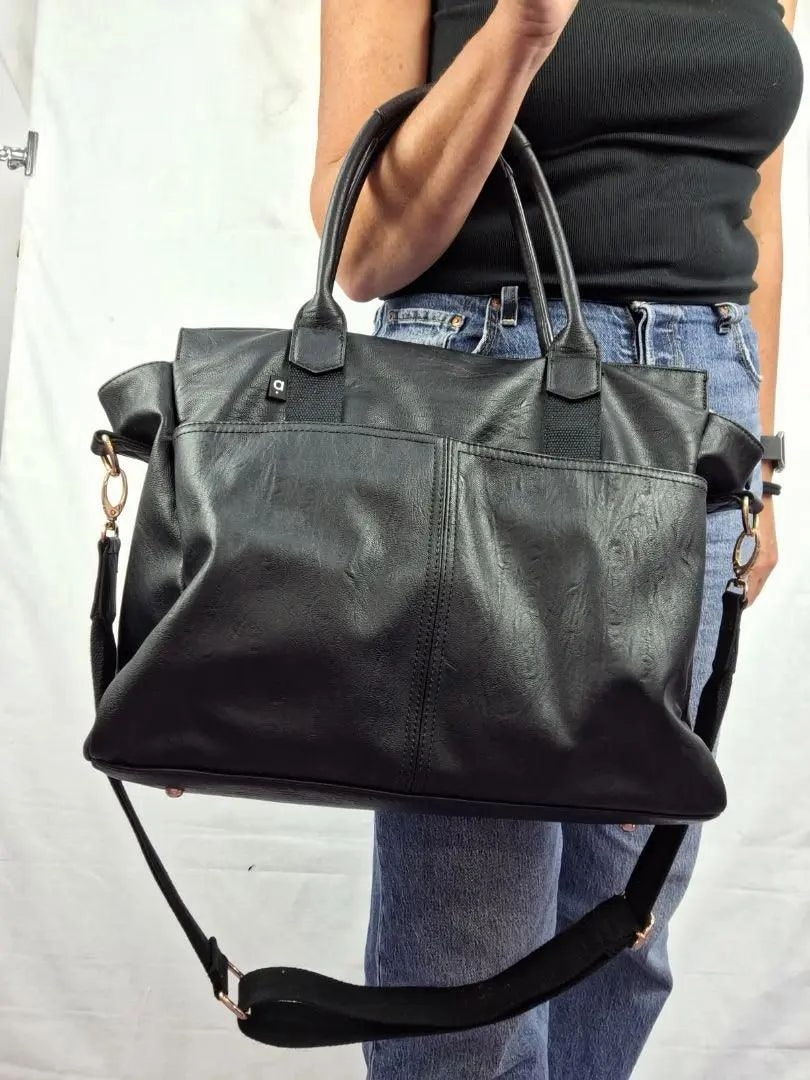 Arrived Faux Leather Hayes Baby Bag Tote Bag