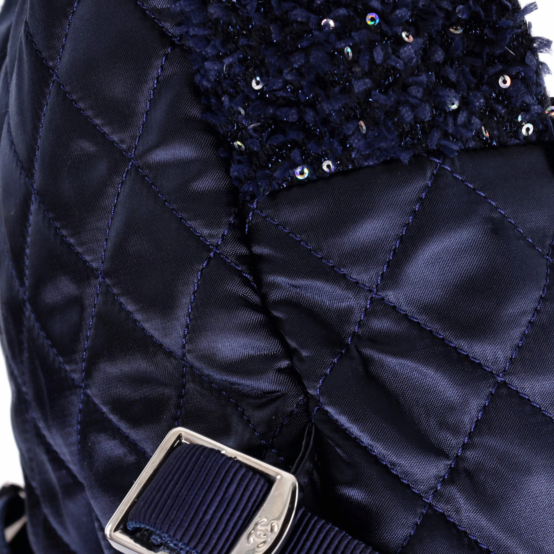 Astronaut Essentials Backpack Quilted Nylon with Tweed Small