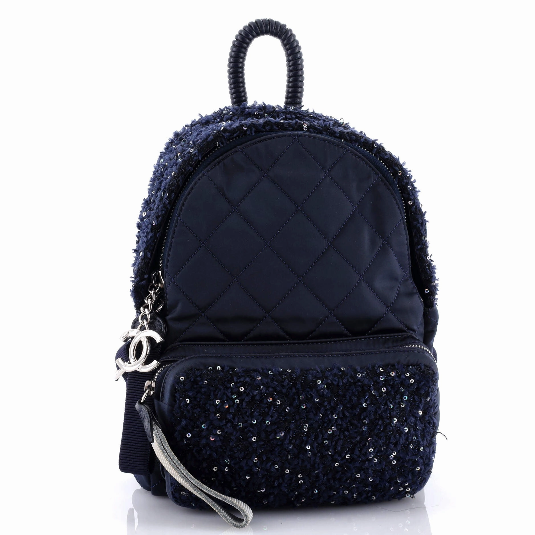 Astronaut Essentials Backpack Quilted Nylon with Tweed Small