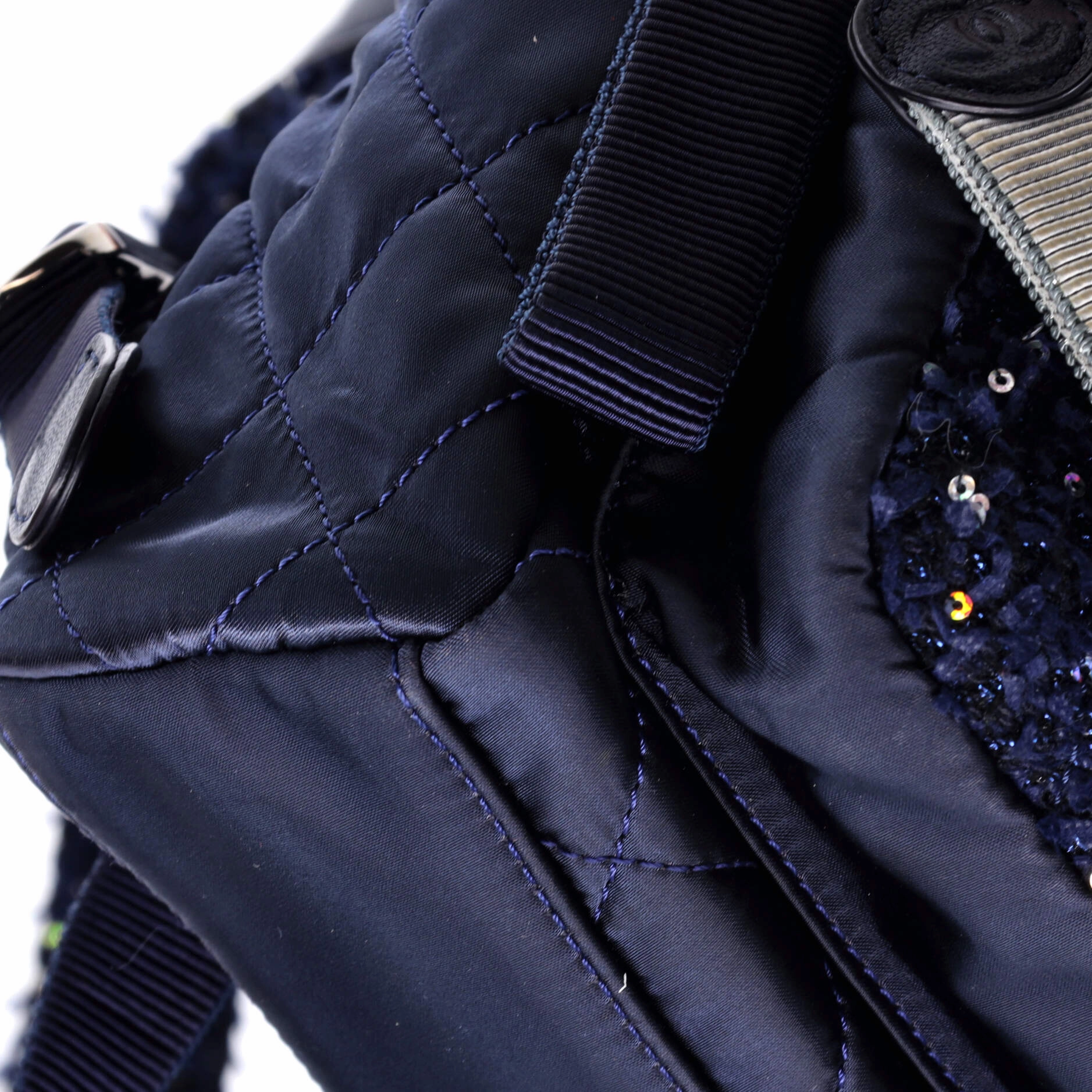 Astronaut Essentials Backpack Quilted Nylon with Tweed Small