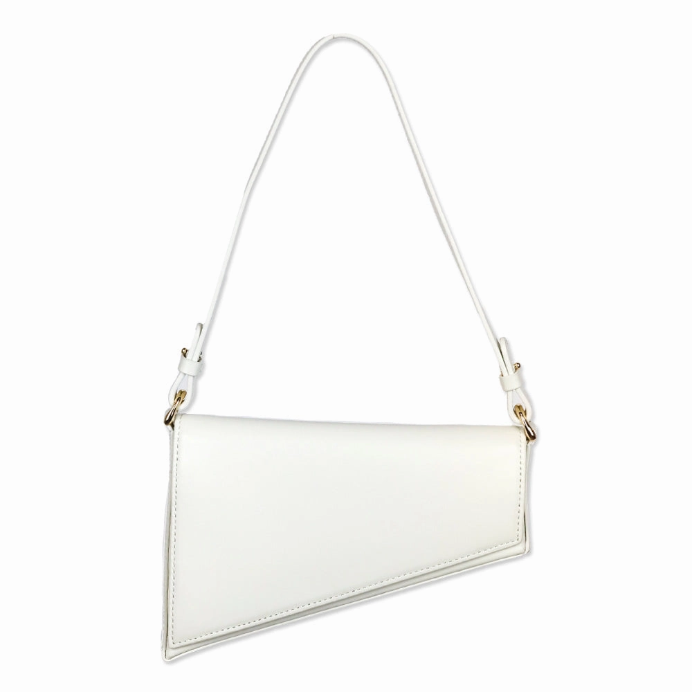Aupen Purpose Snow White Leather Shoulder Bag