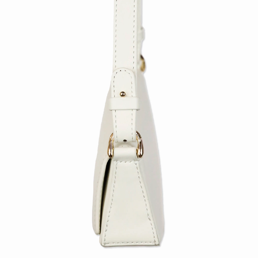 Aupen Purpose Snow White Leather Shoulder Bag