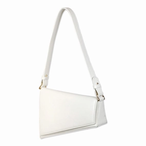 Aupen Purpose Snow White Leather Shoulder Bag