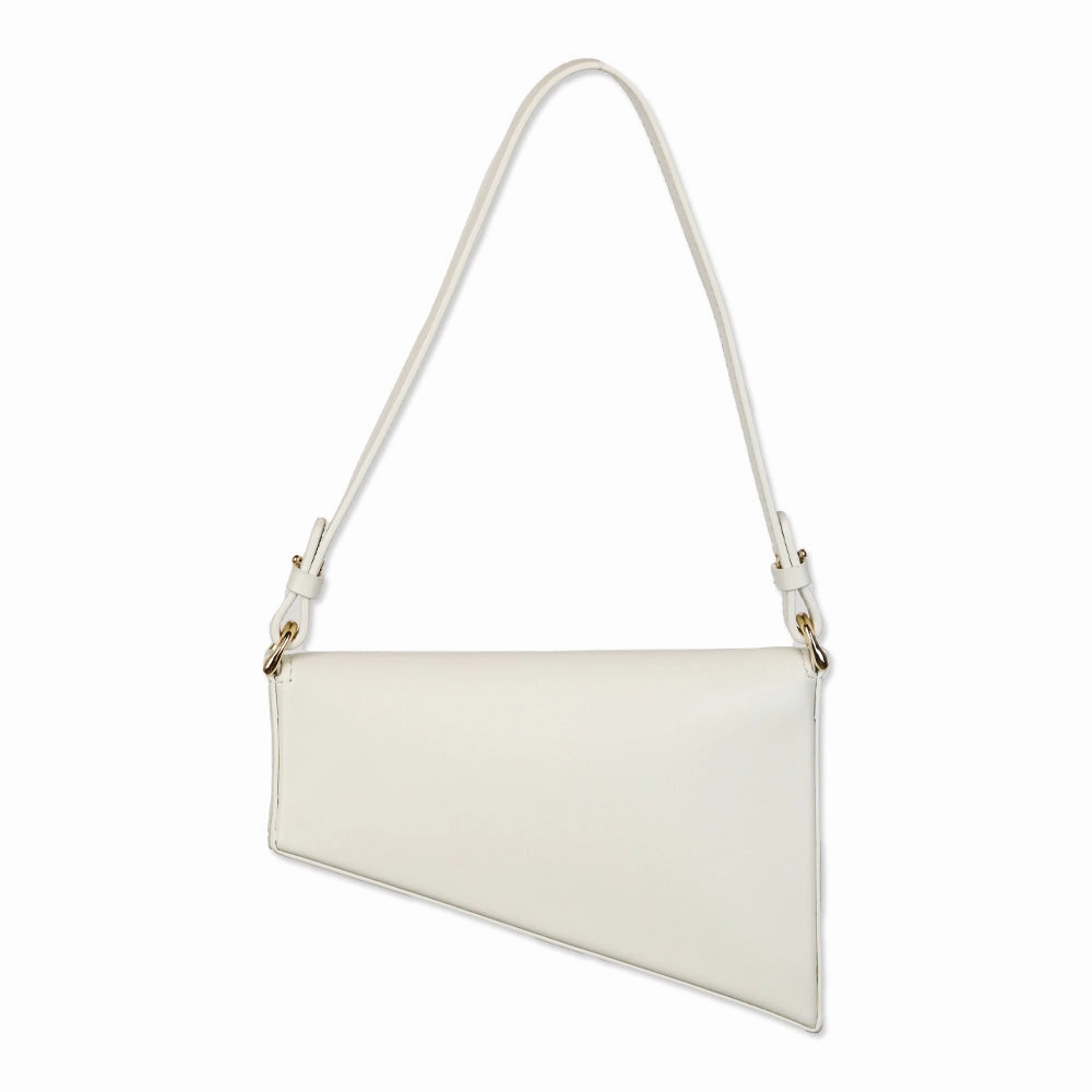 Aupen Purpose Snow White Leather Shoulder Bag
