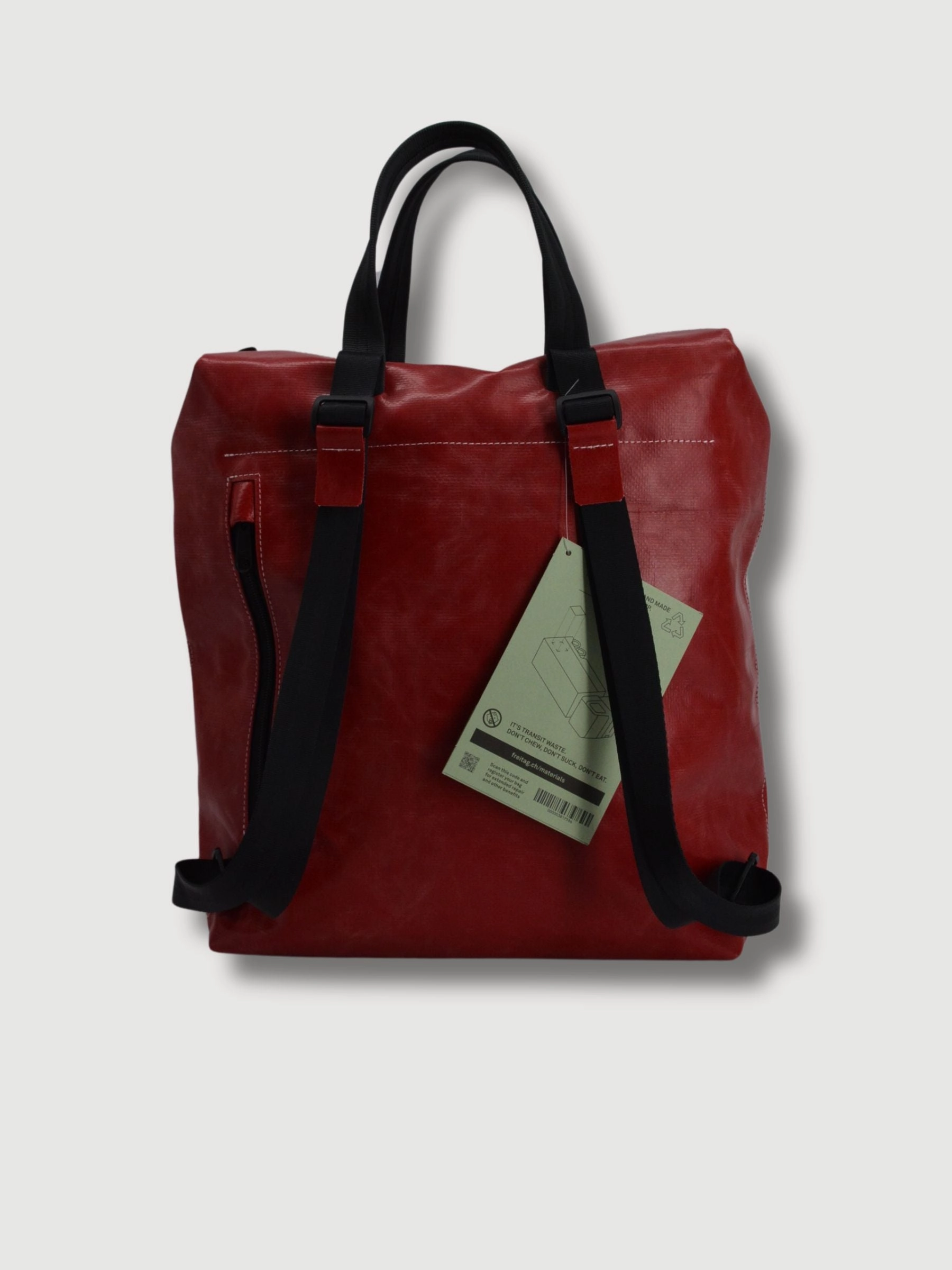 Backpack F201 Pete Red & White In Used Truck Tarps | Freitag