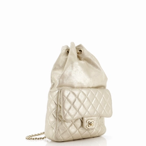 Backpack In Seoul Metallic Lambskin Small