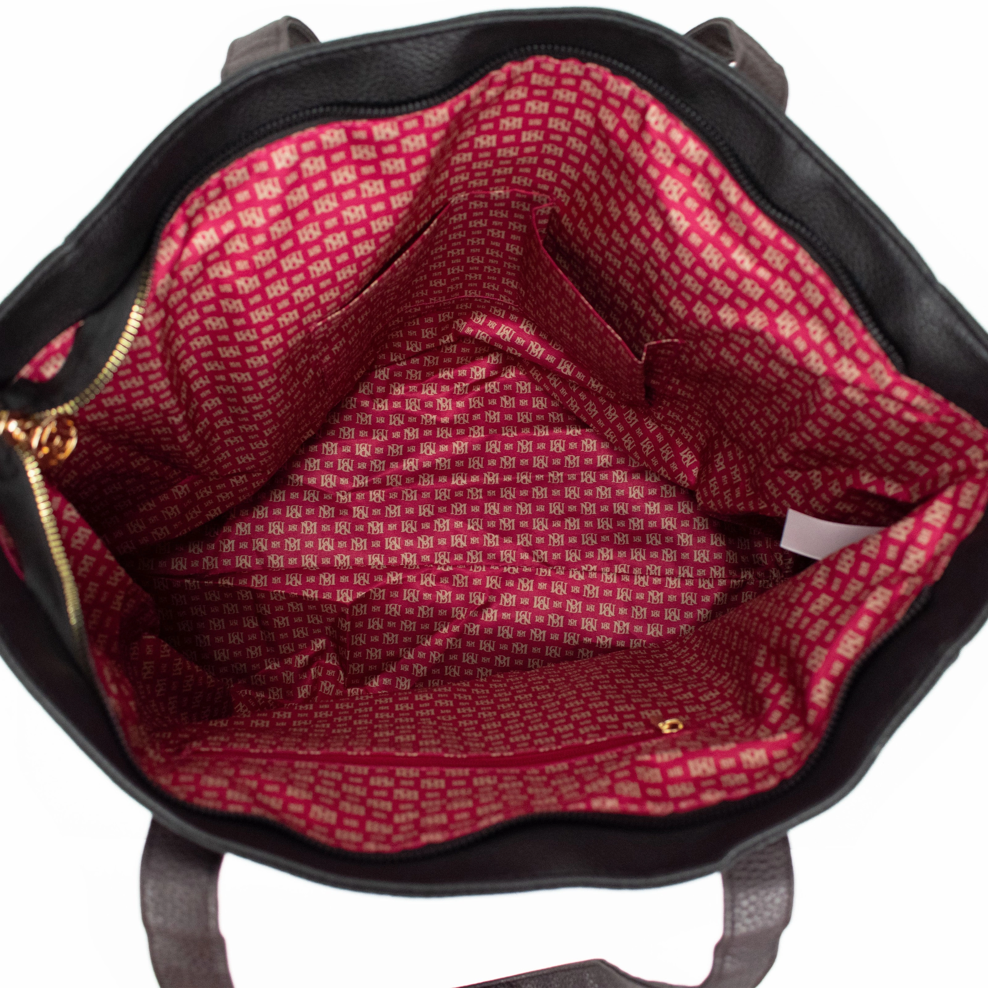 BADGLEY MISCHKA Rose Vegan Leather Weekender Tote Bag | Black