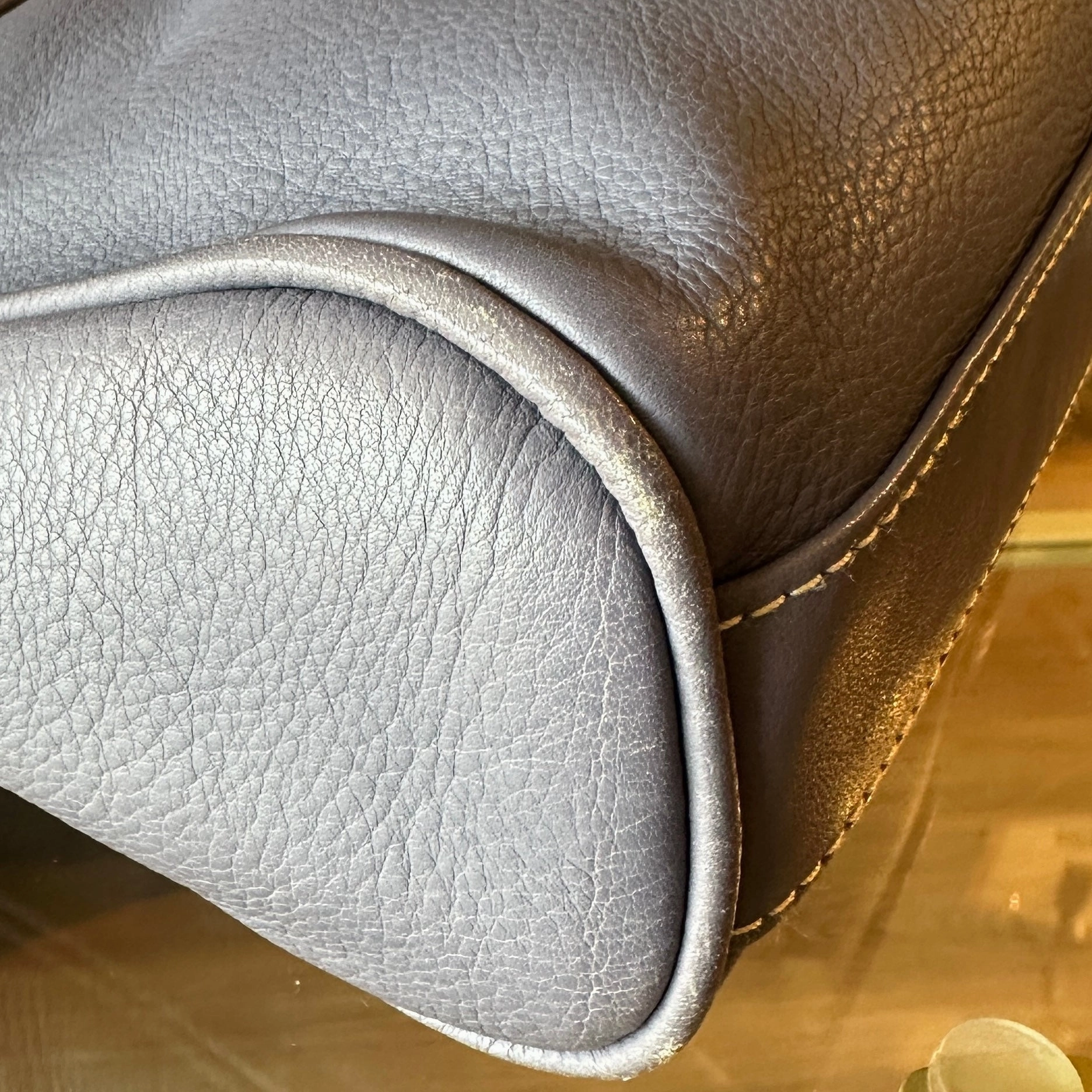 BALENCIAGA BB Gray Leather Shoulder Bag