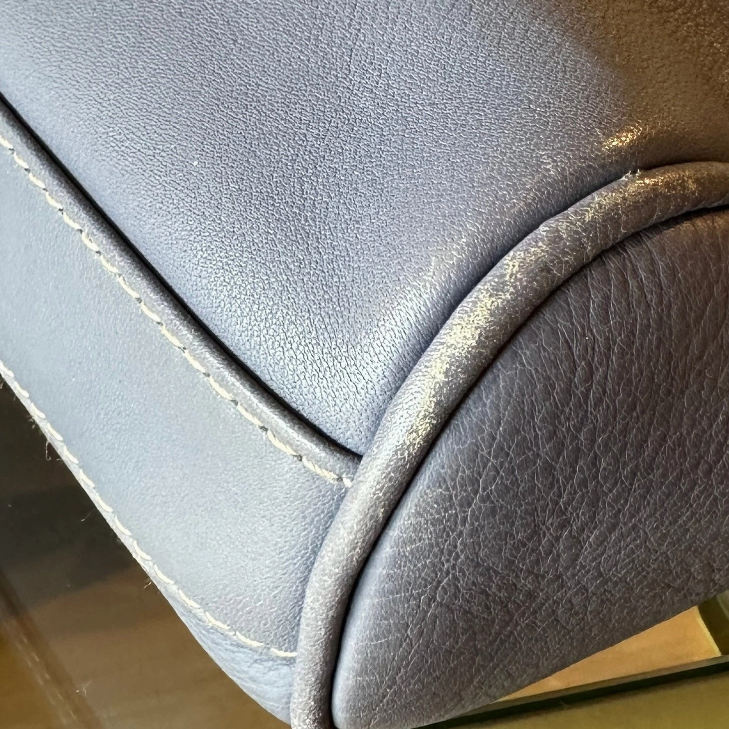 BALENCIAGA BB Gray Leather Shoulder Bag