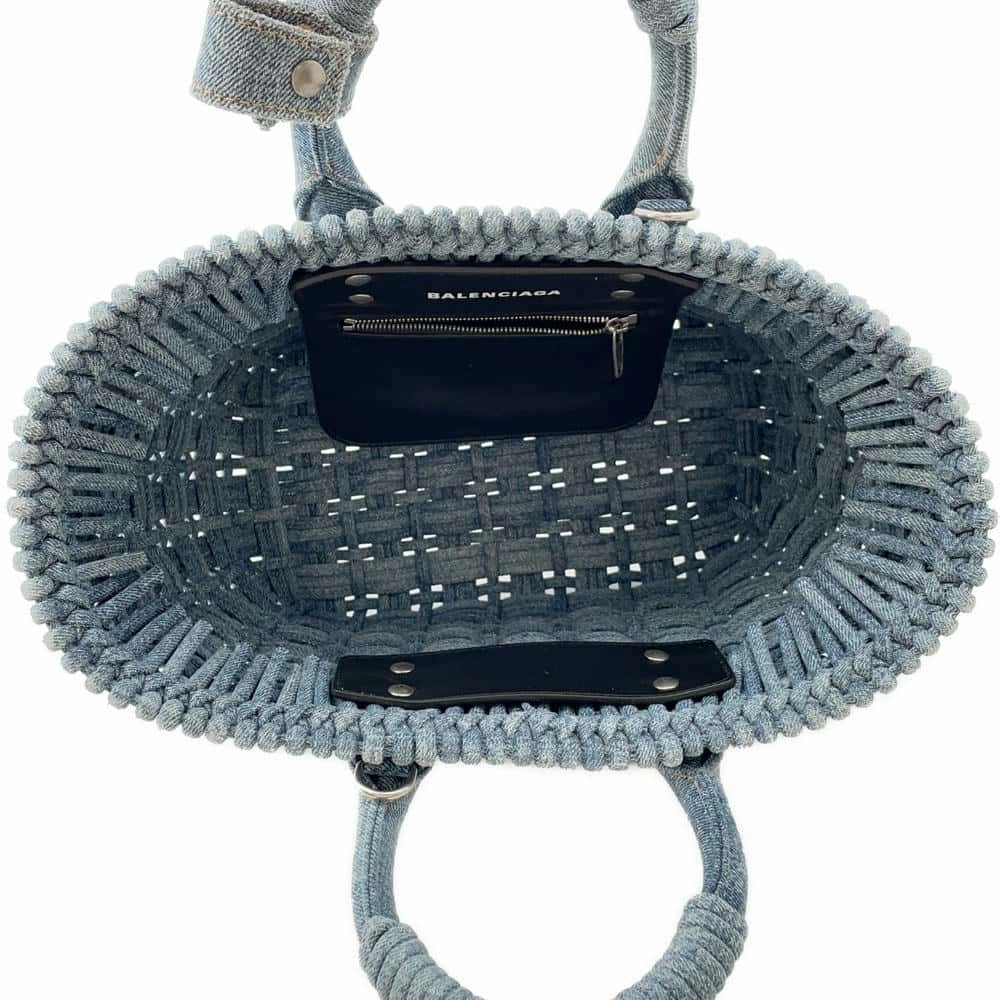 BALENCIAGA Bistro 2WAY Shoulder Bag Blue671342 Denim Size XS