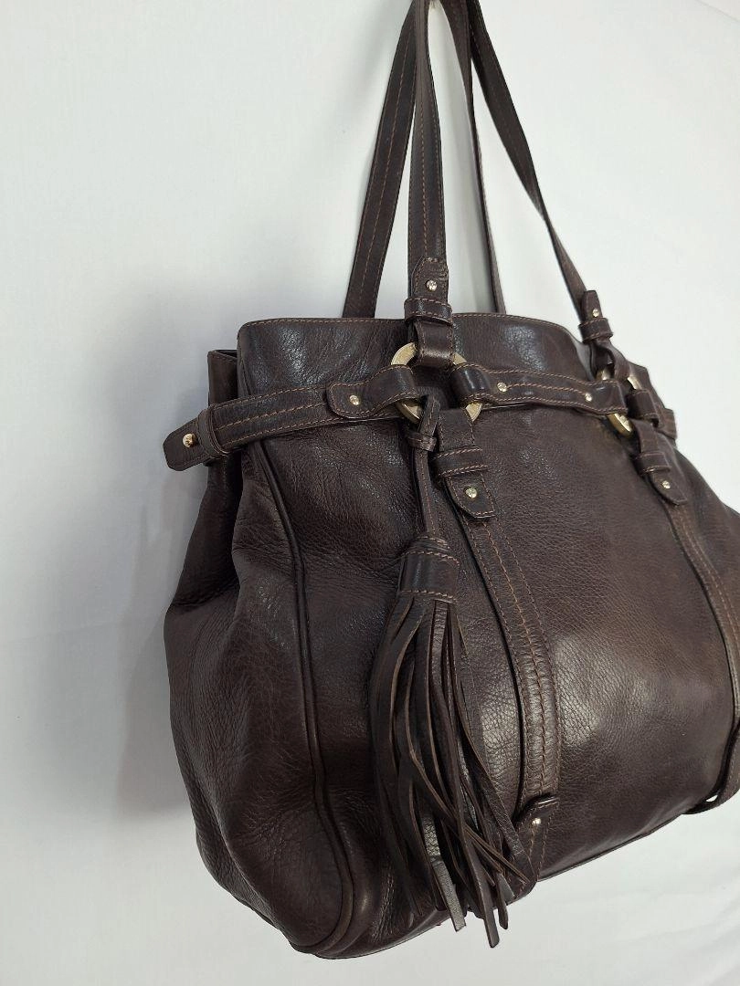 Bally Vintage Gold Hardware Tote Style Shoulder Bag