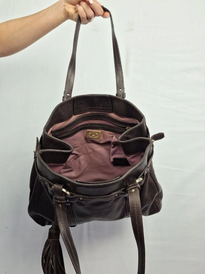 Bally Vintage Gold Hardware Tote Style Shoulder Bag