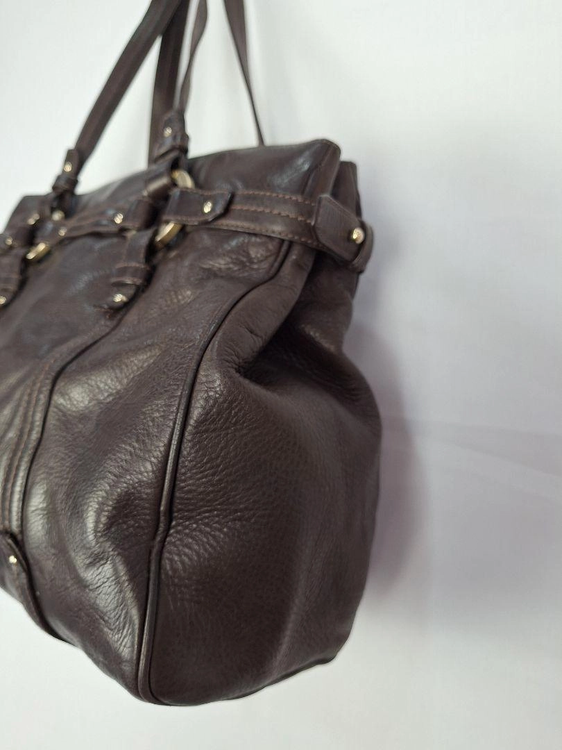 Bally Vintage Gold Hardware Tote Style Shoulder Bag