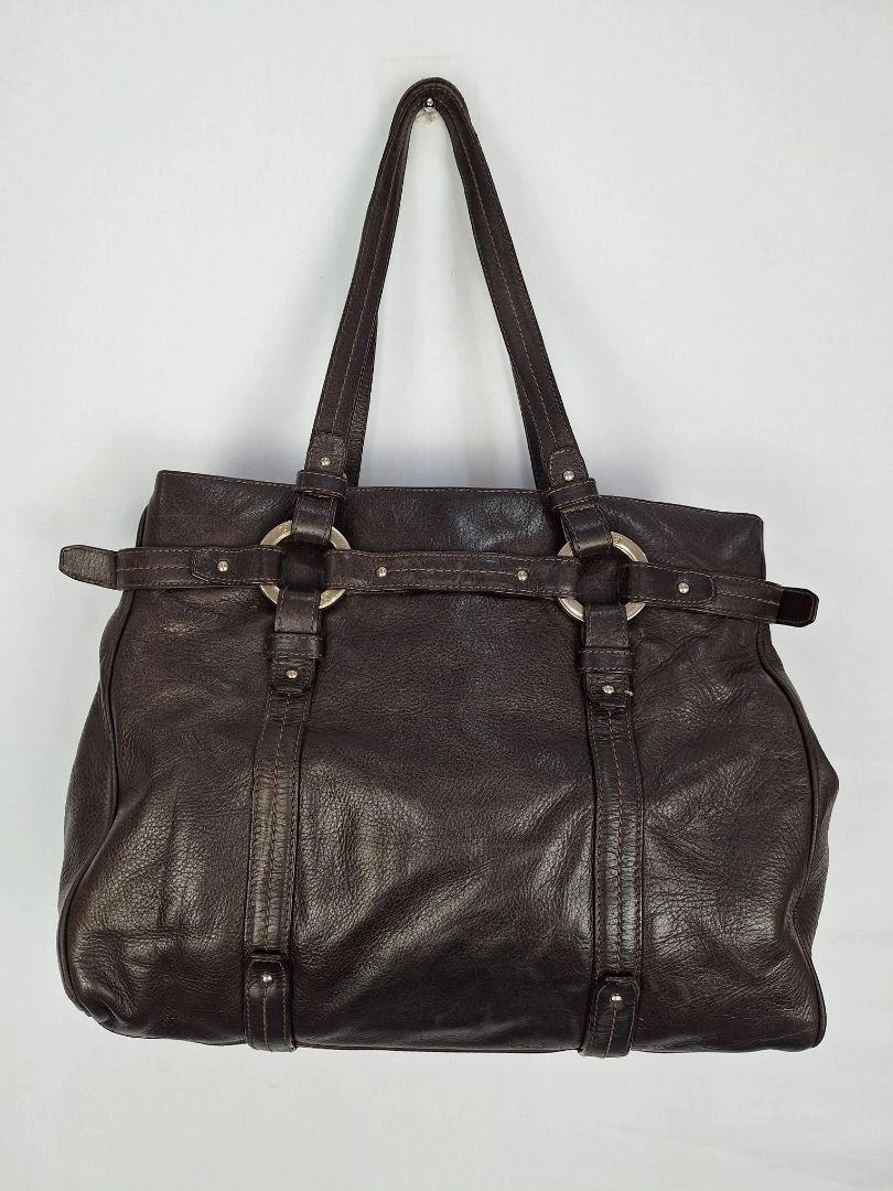Bally Vintage Gold Hardware Tote Style Shoulder Bag