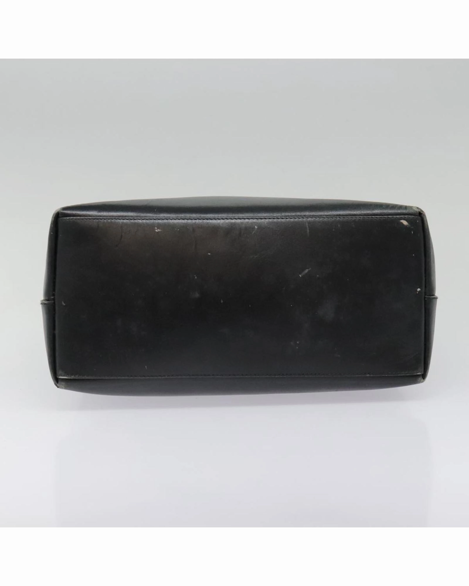 Bamboo Leather Shoulder Bag with Gold Accents