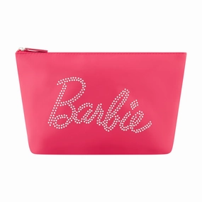 Barbie Rhinestone Logo Cosmetic Bag