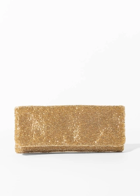 Beaded Fold Over clutch