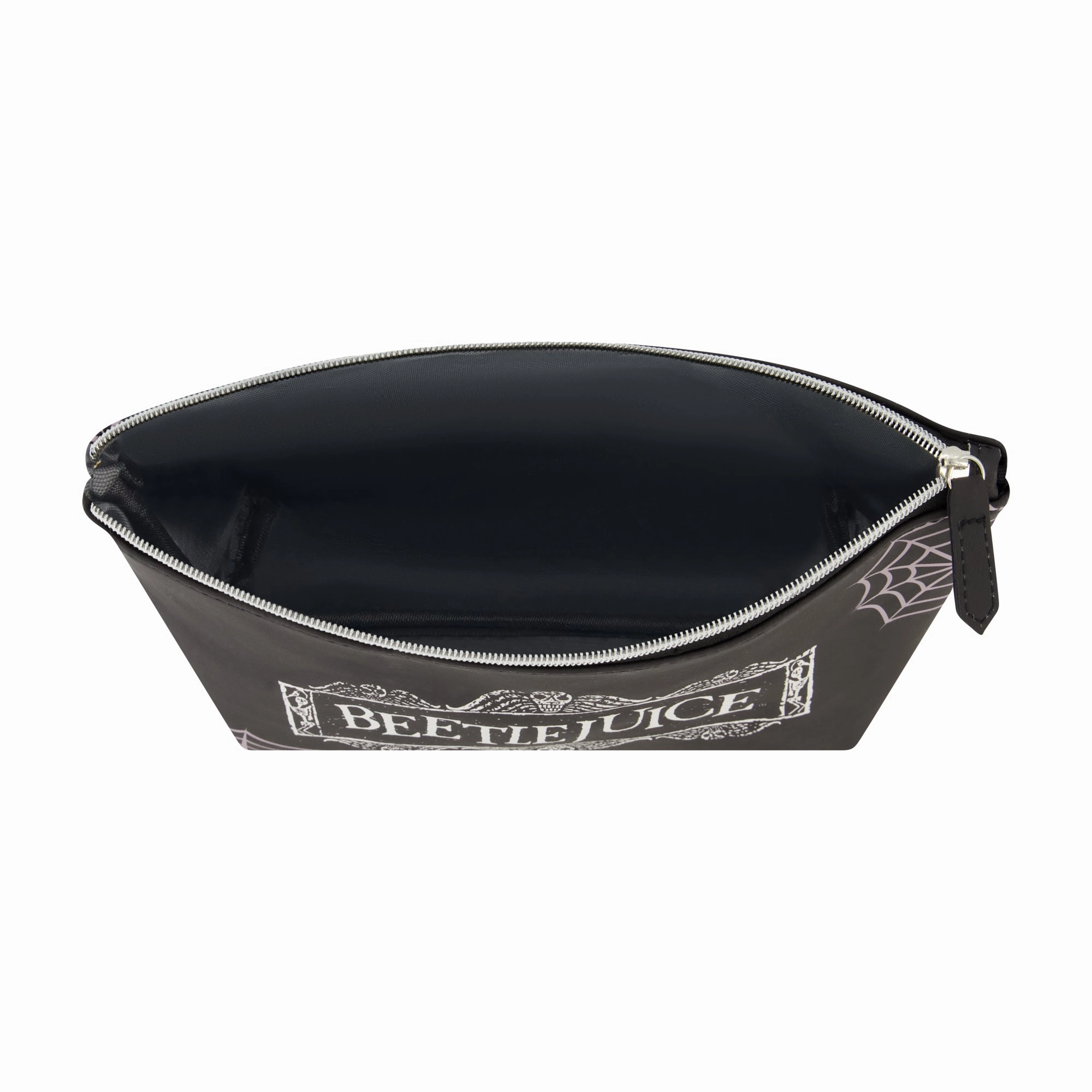 Beetlejuice Logo Spiderweb Trapezoid Cosmetic Travel Bag