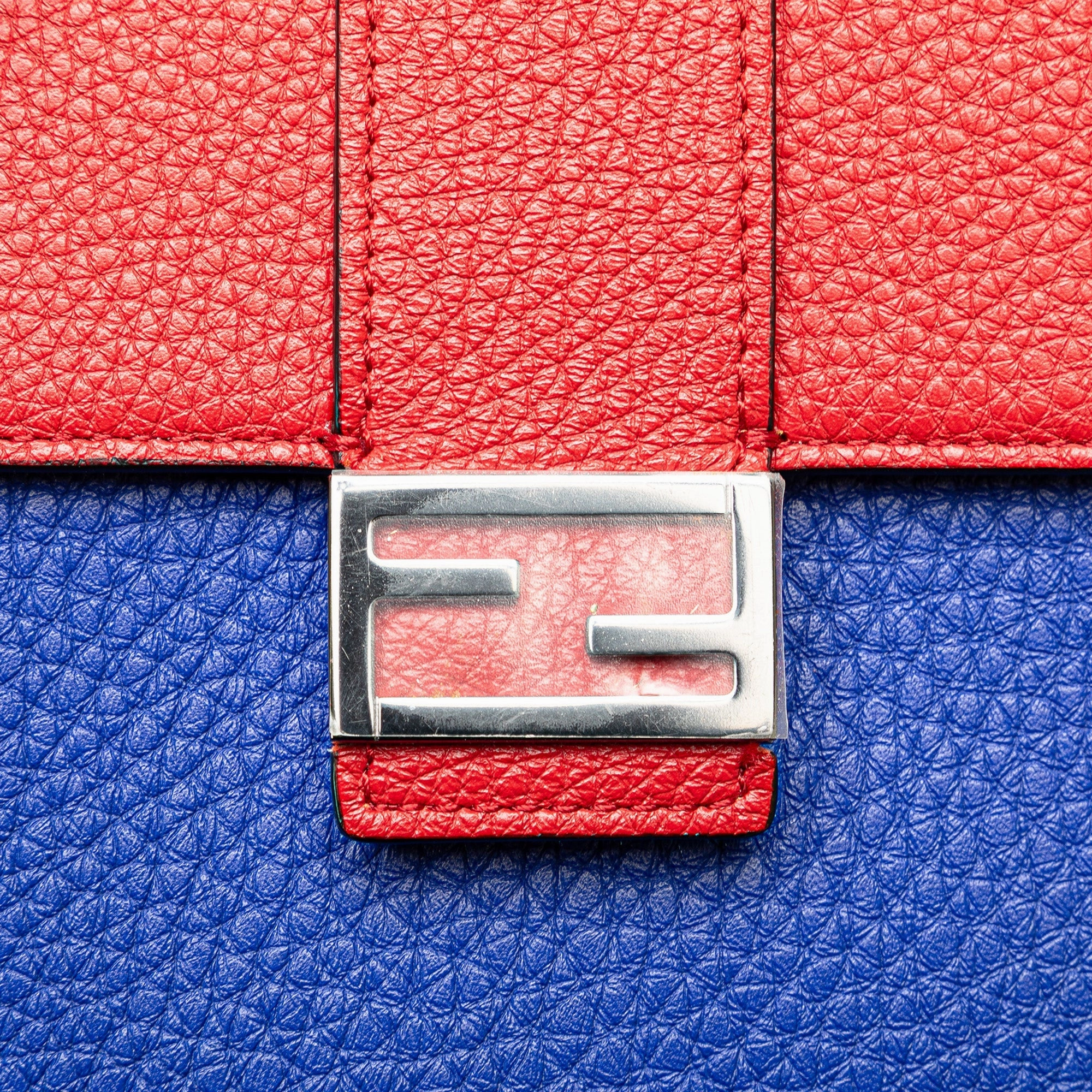 Bicolor Leather Phone Holder Crossbody