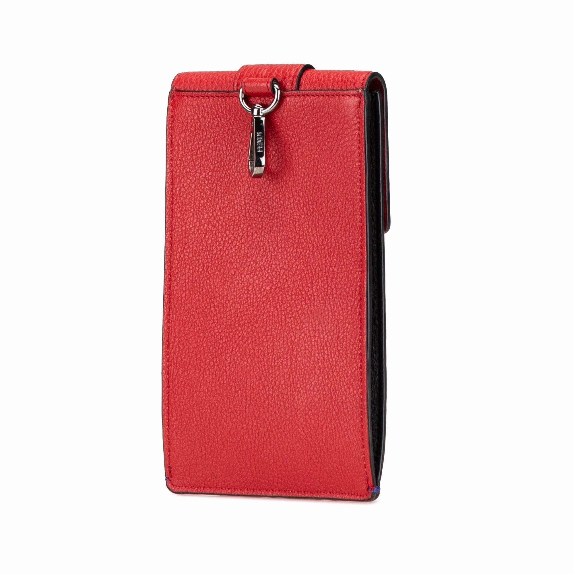 Bicolor Leather Phone Holder Crossbody