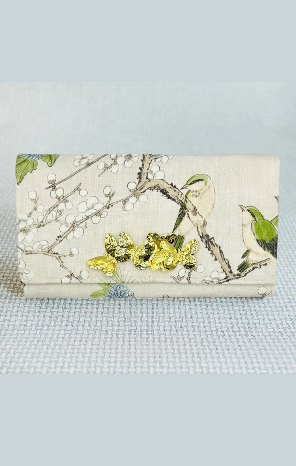 Bird and Floral Thibaut Clutch