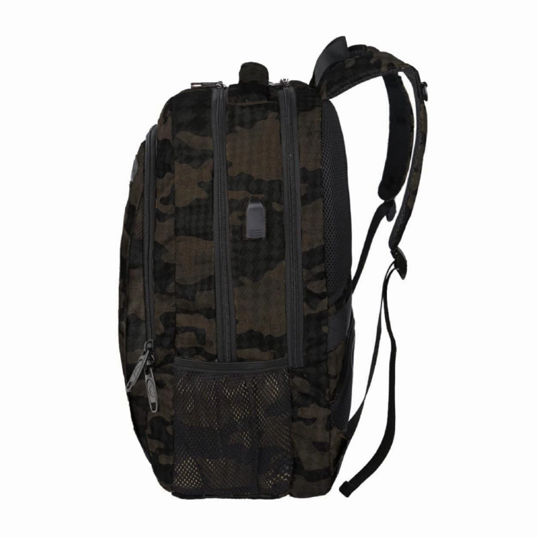 Black Camo Mlassic Travel Laptop Backpack