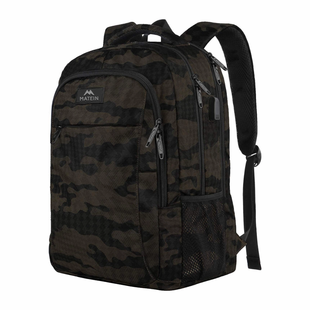 Black Camo Mlassic Travel Laptop Backpack