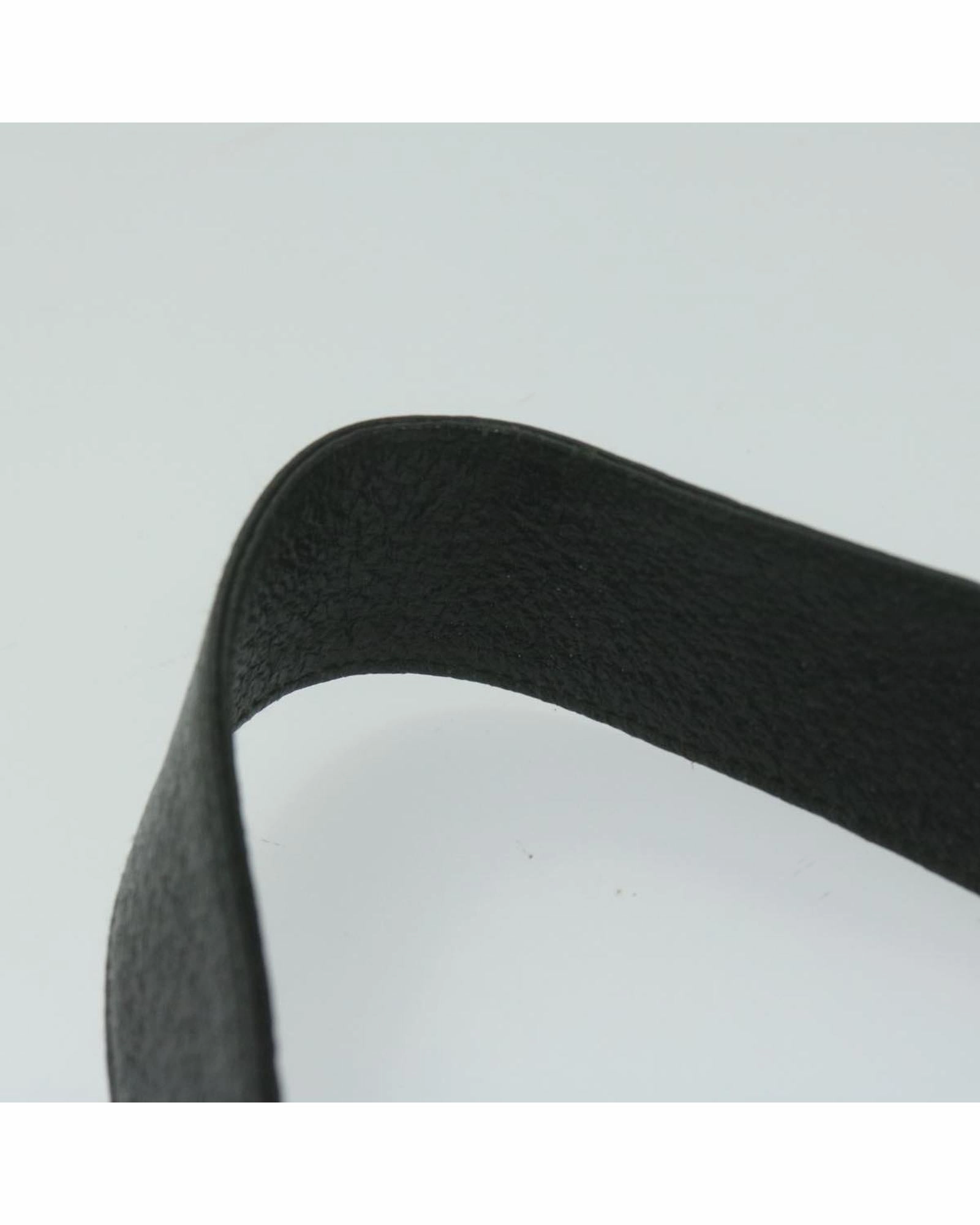 Black Leather Nylon Shoulder Bag