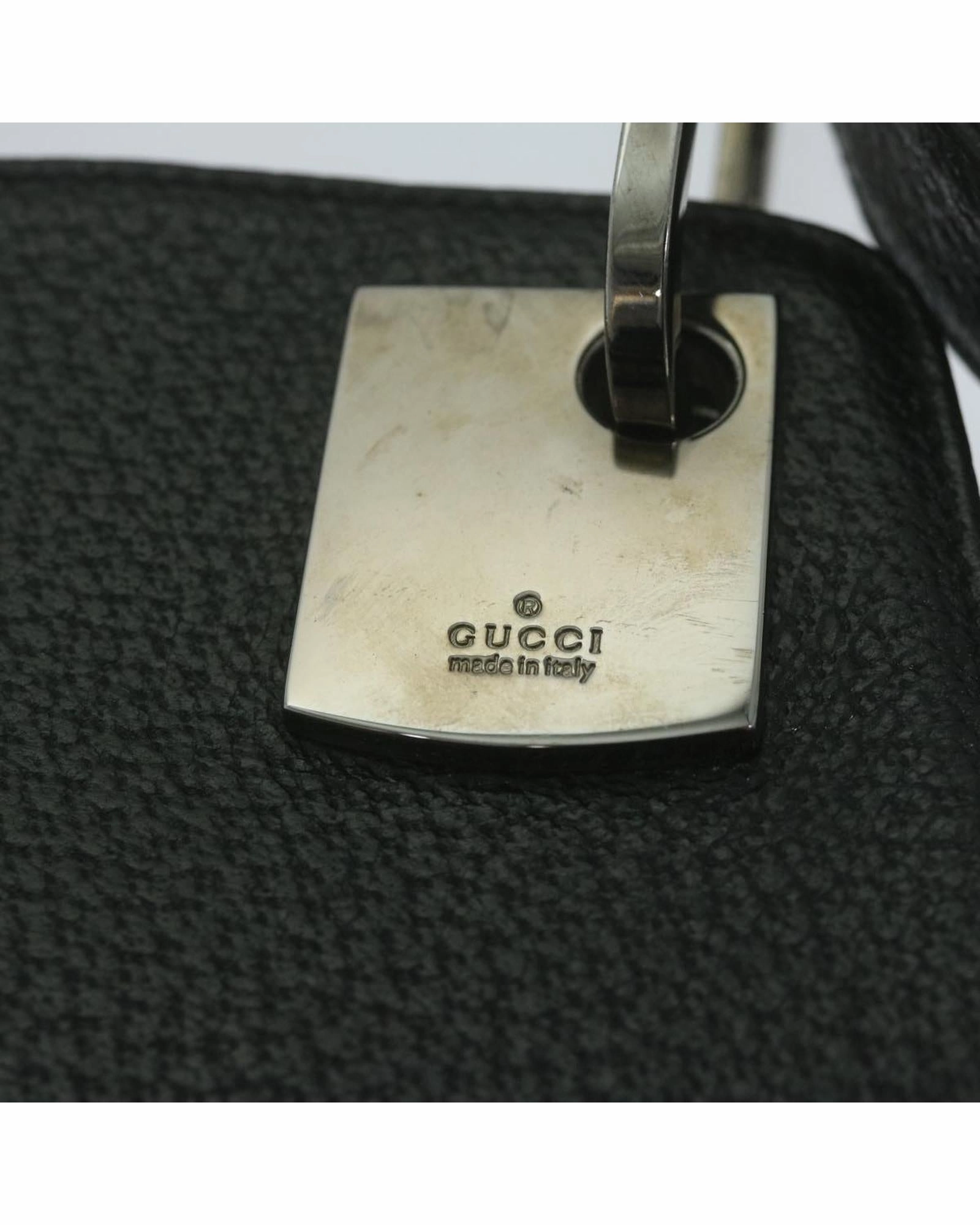 Black Leather Nylon Shoulder Bag