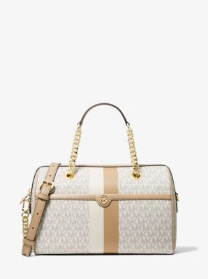 Blaire Medium Logo Stripe Satchel