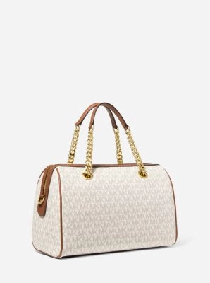 Blaire Medium Logo Stripe Satchel