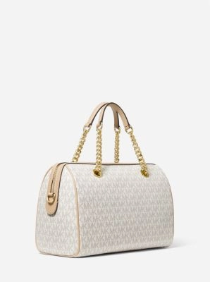Blaire Medium Logo Stripe Satchel