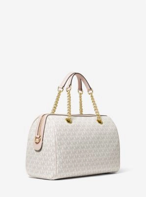 Blaire Medium Logo Stripe Satchel