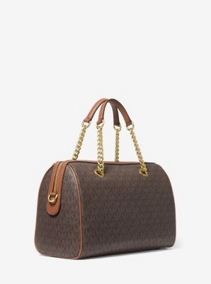 Blaire Medium Logo Stripe Satchel